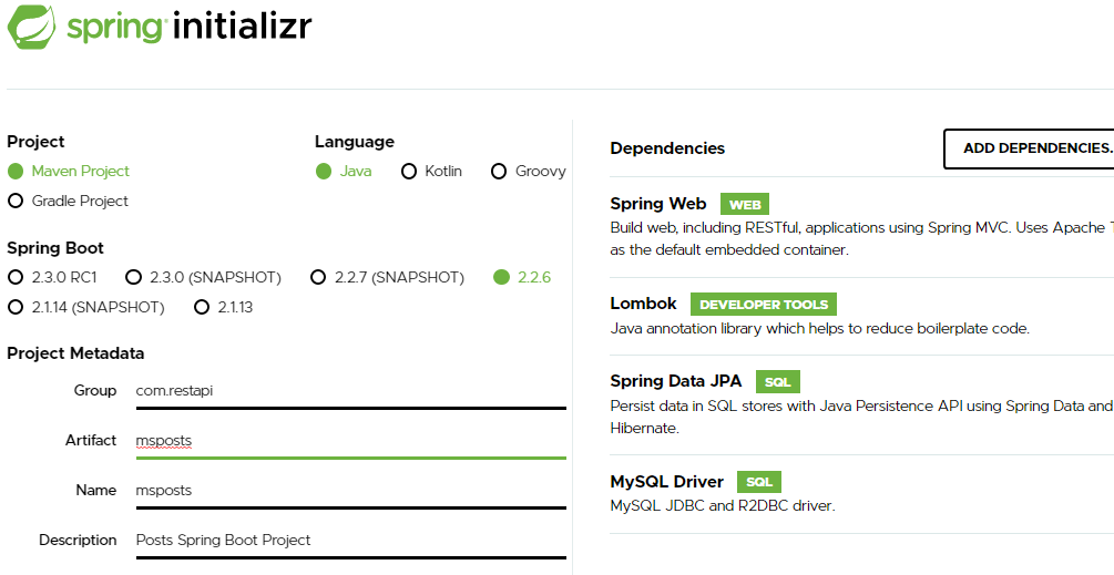 simple spring boot rest api